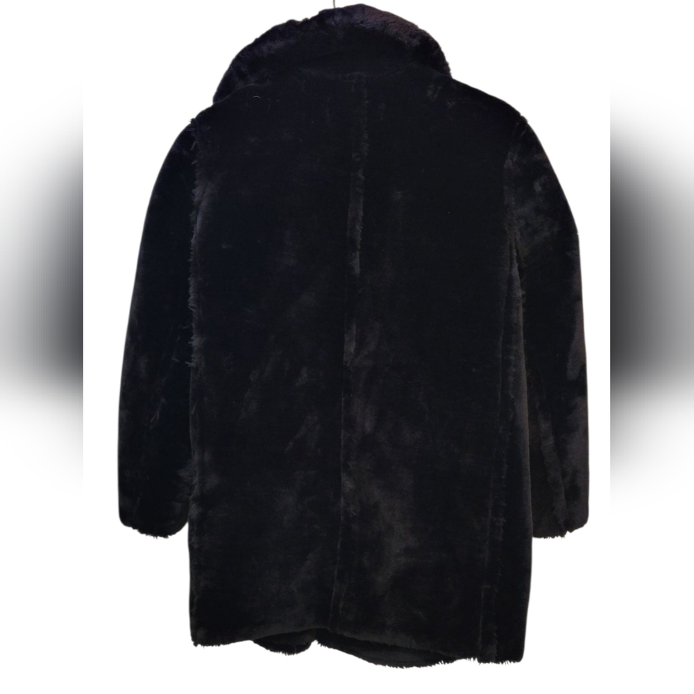 NWT J. Crew Faux Fur Women's Black Peacoat Size XXS - Picture 3 of 12